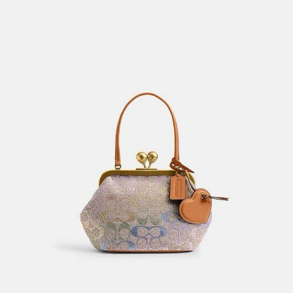 Coach Handbags - NWT Coach Kisslock Frame Bag 16 In Crystal Signature Jacquard In Hand